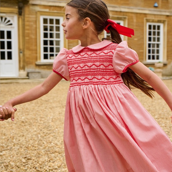 Lallie Other - Lallie Alexis Red and White Striped Smocked Dress